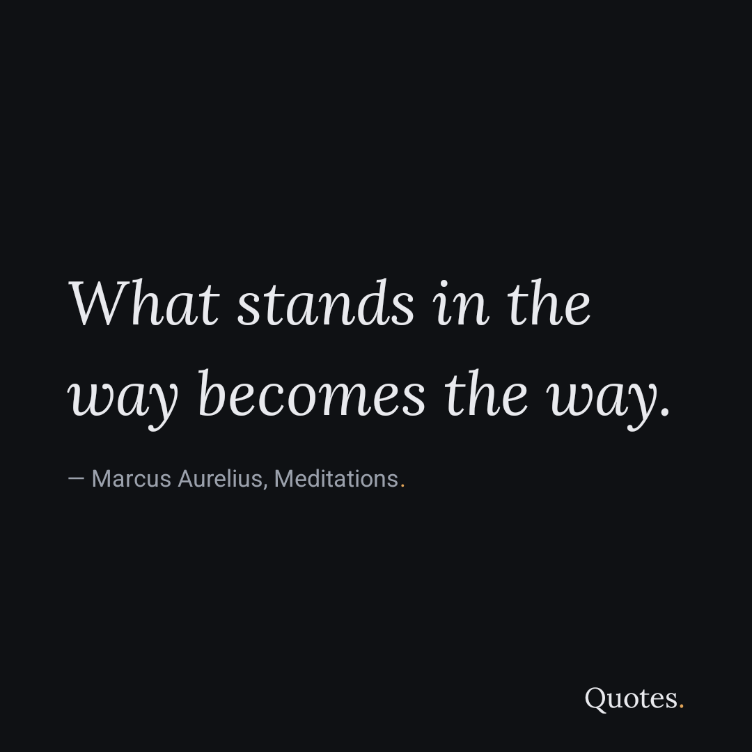 A square image card exported from the app, the quote centred with the Quotes wordmark in the corner.
